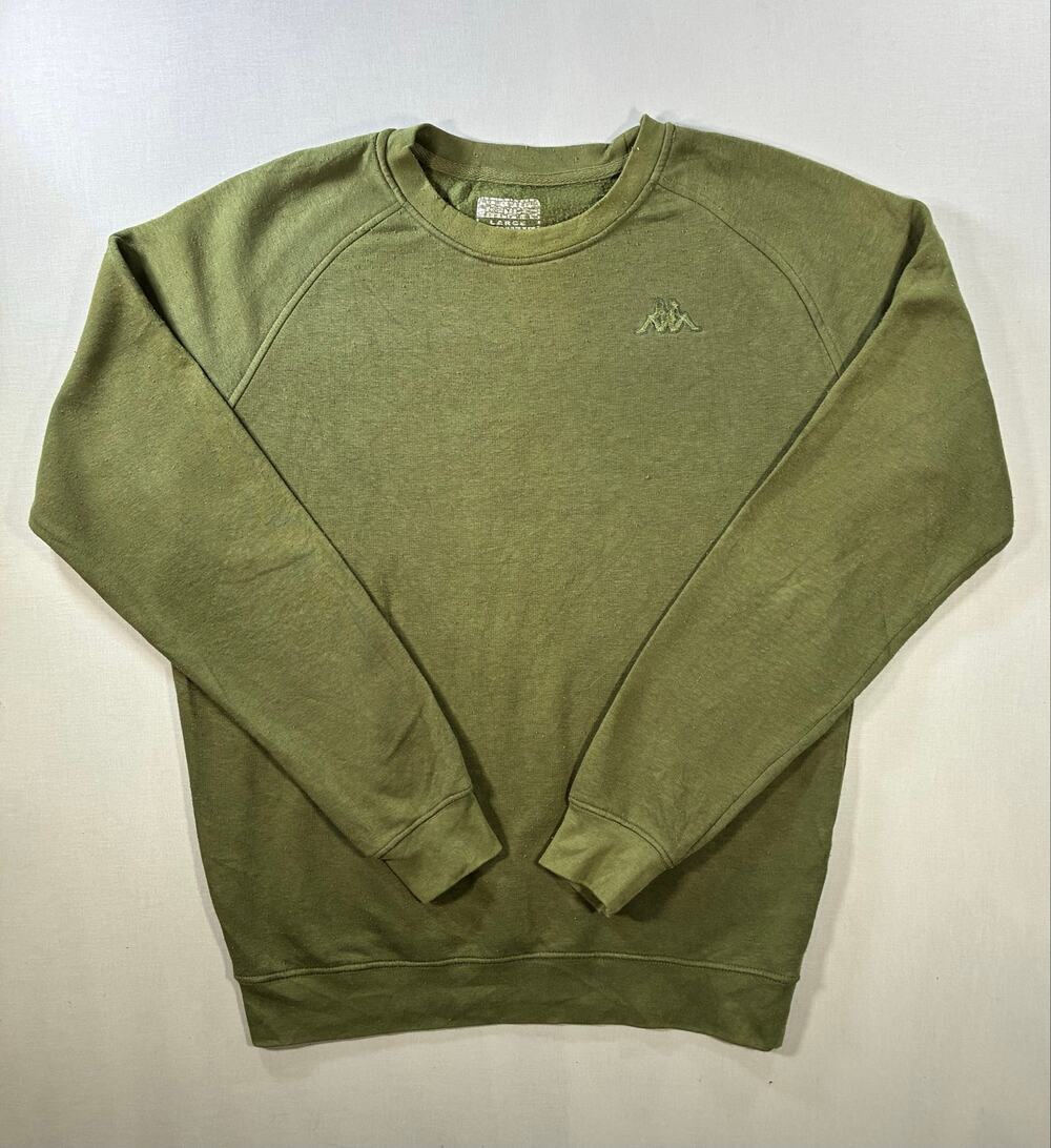 Kappa Caimali SWT Men’s Sweatshirt, Olive Green Crewneck Pullover